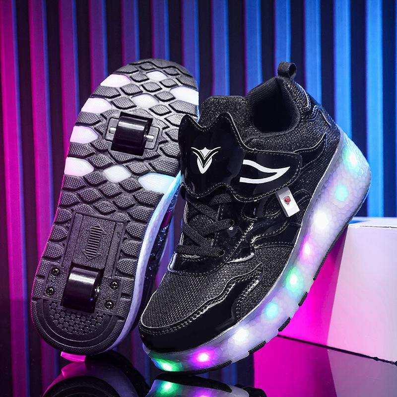 New skates children s pulley shoes button sneakers USB charging light shoes boys luminous shoes 43
New skates children s pulley shoes button sneakers USB charging light shoes boys luminous shoes 43
