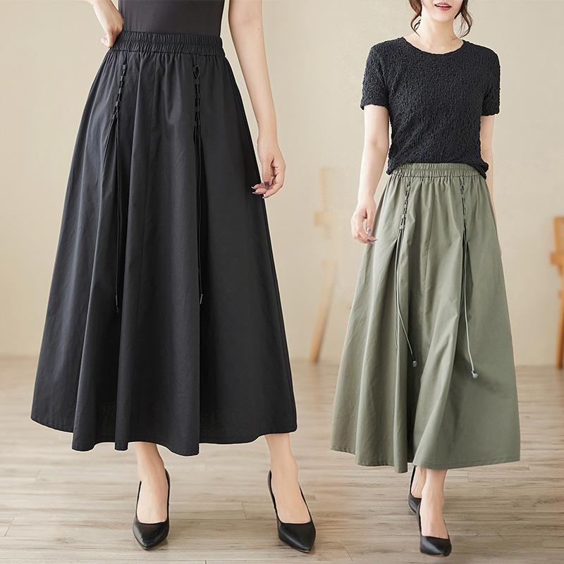 Real shot summer new large size casual loose solid color elastic waist skirt women s medium and long skirt 2XL армія зелений колір
Real shot summer new large size casual loose solid color elastic waist skirt women s medium and long skirt 2XL армія зелений колір