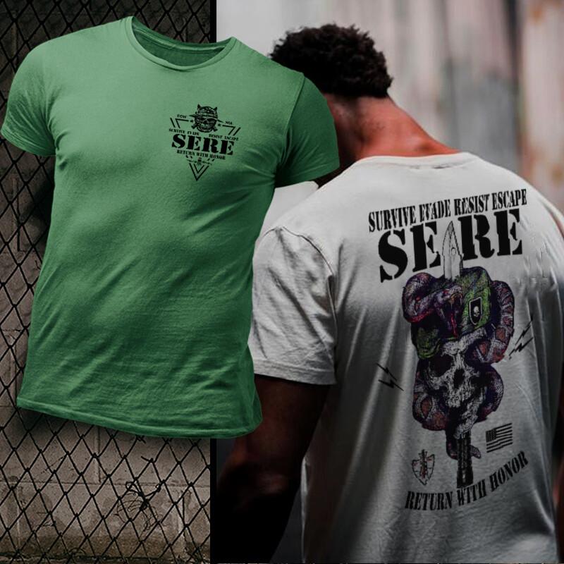 Special Forces t-shirt SERE Military special ops combat tactical survival school S
Special Forces t-shirt SERE Military special ops combat tactical survival school S