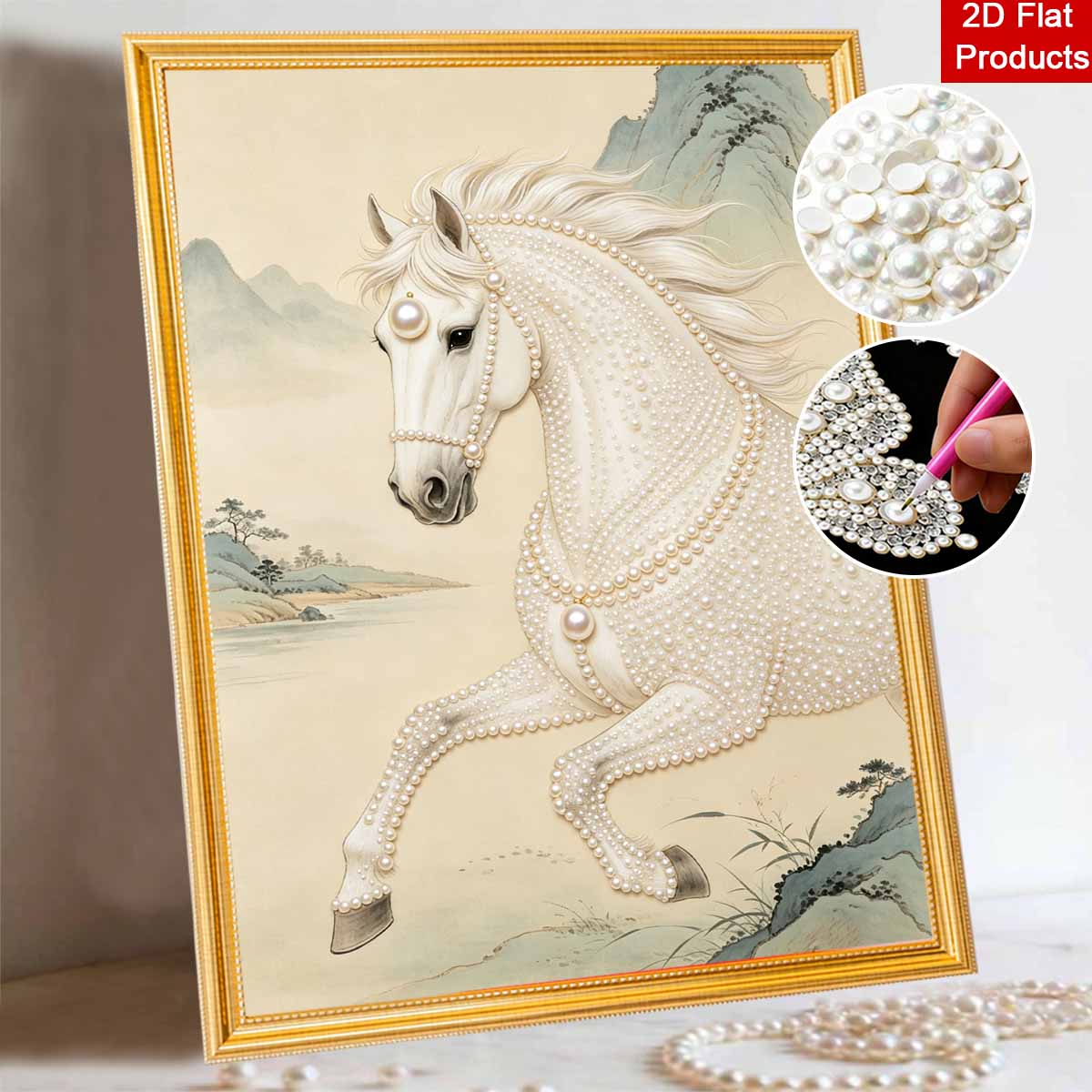 5D DIY Pearl Diamond Painting Kit Majestic White Horse Full Drill Embroidery Mosaic Art Home Wall Decor Gift 30x40cm
5D DIY Pearl Diamond Painting Kit Majestic White Horse Full Drill Embroidery Mosaic Art Home Wall Decor Gift 30x40cm