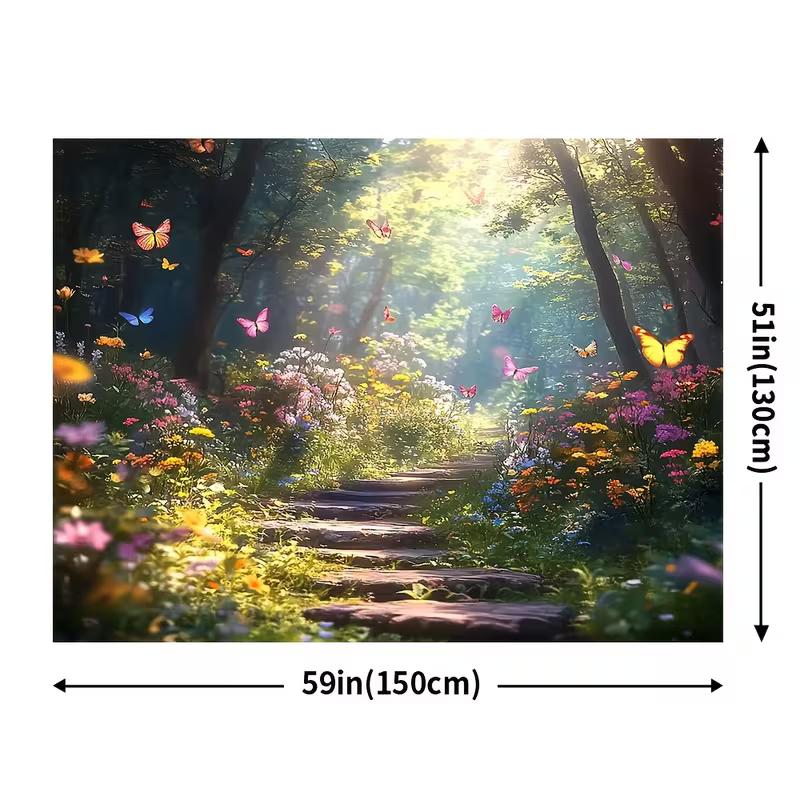 Magical Forest Butterfly and Flower Tapestry 130cm Sunlit Woodland Wall Hanging for Decor 47.2x31.5inch/120*80cm
Magical Forest Butterfly and Flower Tapestry 130cm Sunlit Woodland Wall Hanging for Decor 47.2x31.5inch/120*80cm