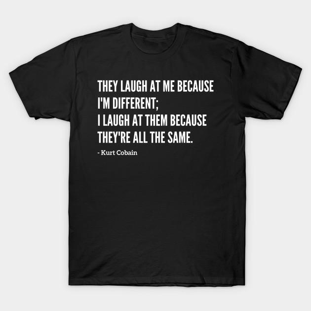 Men Black Print T-shirt Famous Kurt Cobain They Laugh At Me Quote No-Cut Transfer Paper Print Cotton Tshirt 4XL чорний
Men Black Print T-shirt Famous Kurt Cobain They Laugh At Me Quote No-Cut Transfer Paper Print Cotton Tshirt 4XL чорний