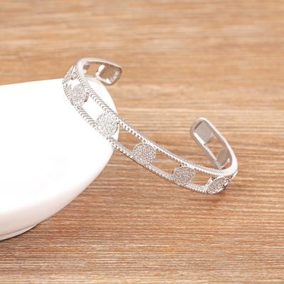 Nidin Creative Design Gold Plated Round Shape Hollow Design Open Bangle Adjustable For Women Men Cubic Zircon Cuff Jewelry Gift 56-58mm срібний
Nidin Creative Design Gold Plated Round Shape Hollow Design Open Bangle Adjustable For Women Men Cubic Zircon Cuff Jewelry Gift 56-58mm срібний