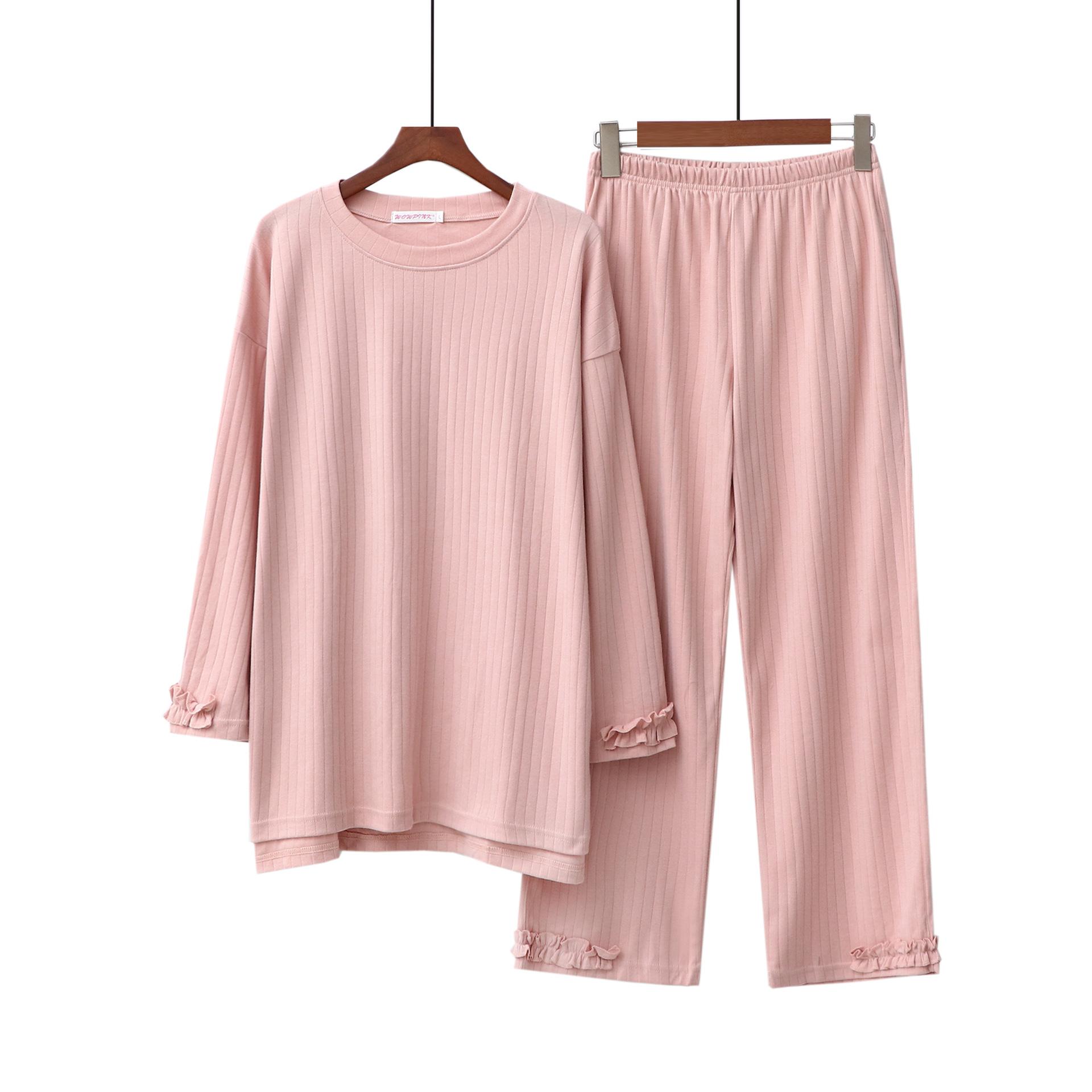 Spring and summer new skin-friendly cotton round neck loose large size home solid color textured pajamas set women s leisure pure cotton comfortable L рожевий
Spring and summer new skin-friendly cotton round neck loose large size home solid color textured pajamas set women s leisure pure cotton comfortable L рожевий