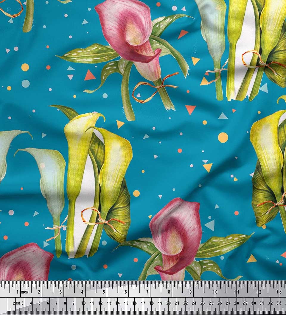 Тканина для рукоділля Soimoi Japan Crepe Satin Triangle, Leaves & Calla Lily Flower Printed Metre 42 Inch 42 Inch Wide - Poly Crepe зелений
Тканина для рукоділля Soimoi Japan Crepe Satin Triangle, Leaves & Calla Lily Flower Printed Metre 42 Inch 42 Inch Wide - Poly Crepe зелений
