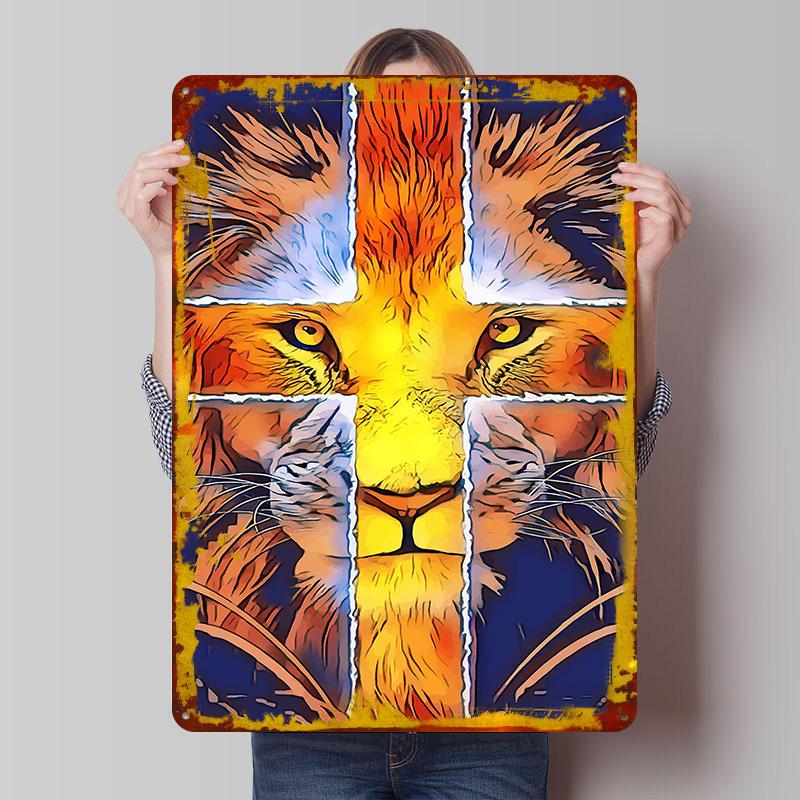 Lion and Cross Poster Customized Wall Art Vintage Metal Signs Retro Tin Plaque for Man Cave Modern Home Decoration Luxury Decor 7.9x11.8In(20x30cm)
Lion and Cross Poster Customized Wall Art Vintage Metal Signs Retro Tin Plaque for Man Cave Modern Home Decoration Luxury Decor 7.9x11.8In(20x30cm)