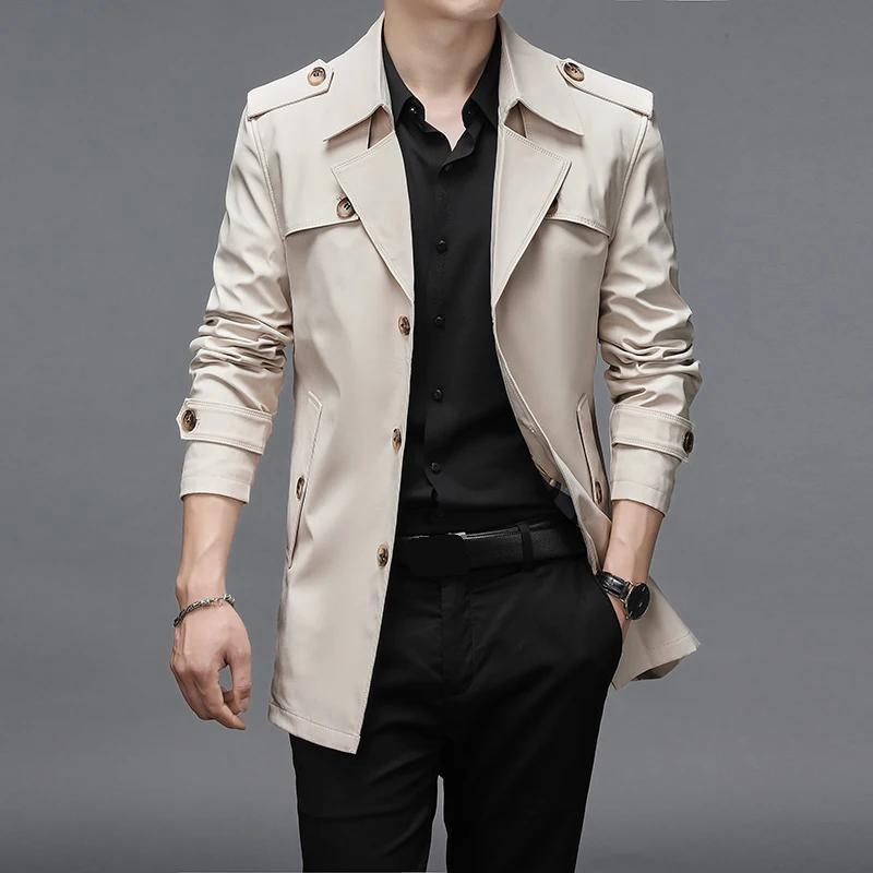 Spring Autumn Men Trench Coats Superior Quality Buttons Male Fashion Outerwear Jackets Windbreaker Plus Size 5XL M хакі
Spring Autumn Men Trench Coats Superior Quality Buttons Male Fashion Outerwear Jackets Windbreaker Plus Size 5XL M хакі