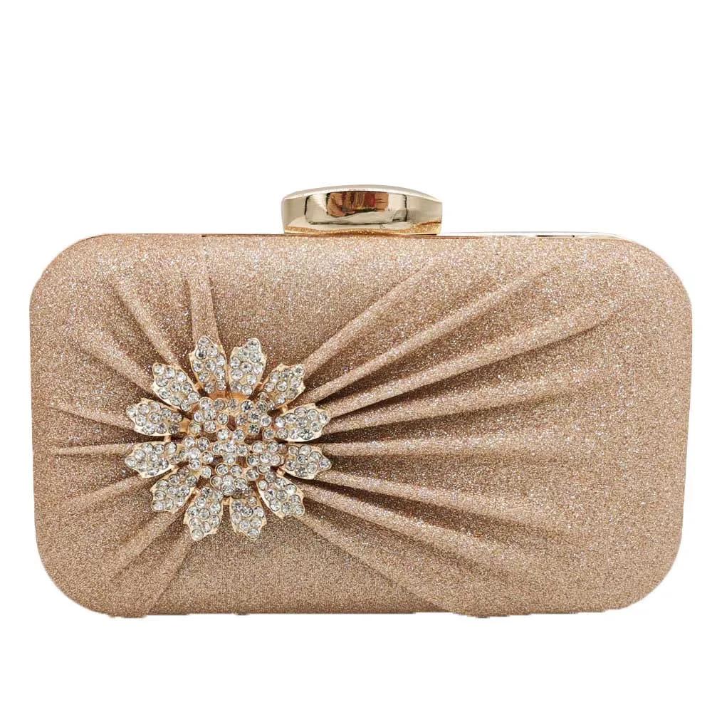 Boutique De FGG Elegant Women Gold Glitter Evening Bags Rhinestones Flower Appliques Bridal Clutch Handags Wedding Party Purses Small Clutch
Boutique De FGG Elegant Women Gold Glitter Evening Bags Rhinestones Flower Appliques Bridal Clutch Handags Wedding Party Purses Small Clutch