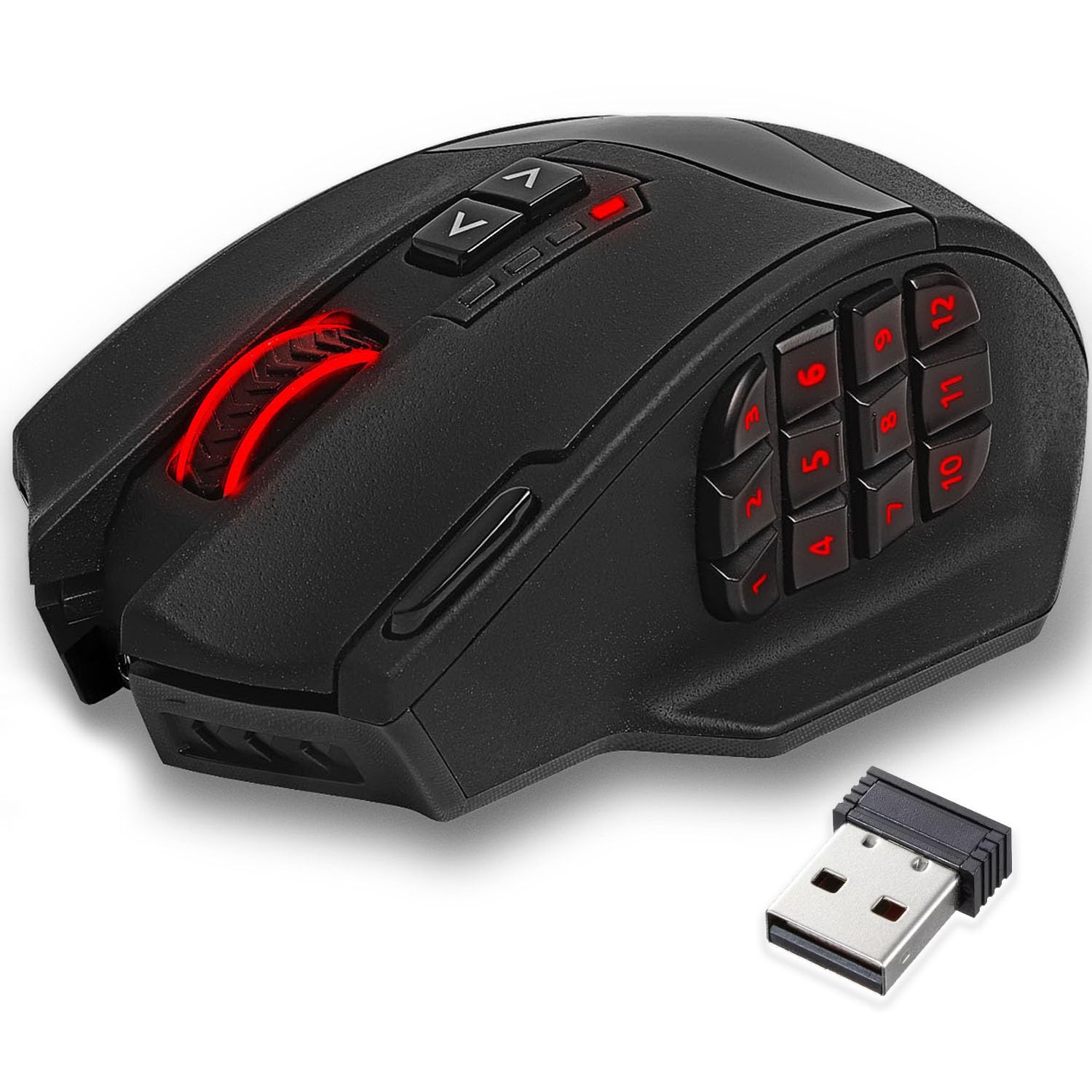 RED SAMURAI RGB MMO Wireless Gaming 16000 18 Programmable Professional Black Mouse, 2.4GHz Wireless/Wired Compatible, DPI, Buttons, High-Precision чорний
RED SAMURAI RGB MMO Wireless Gaming 16000 18 Programmable Professional Black Mouse, 2.4GHz Wireless/Wired Compatible, DPI, Buttons, High-Precision чорний