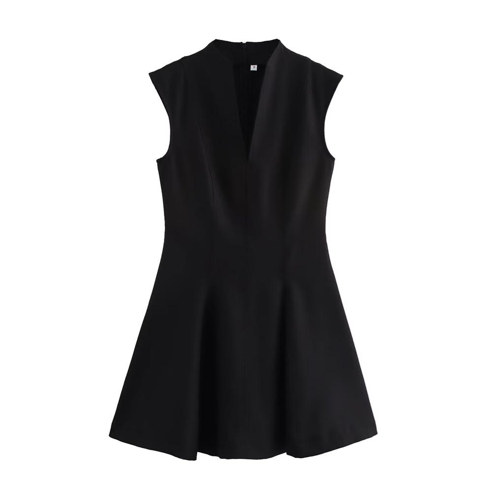 2025 Spring Women s Fashion V-Neck Sleeveless Dress with Cinched Waist and Wide Hem S чёрный
2025 Spring Women s Fashion V-Neck Sleeveless Dress with Cinched Waist and Wide Hem S чёрный
