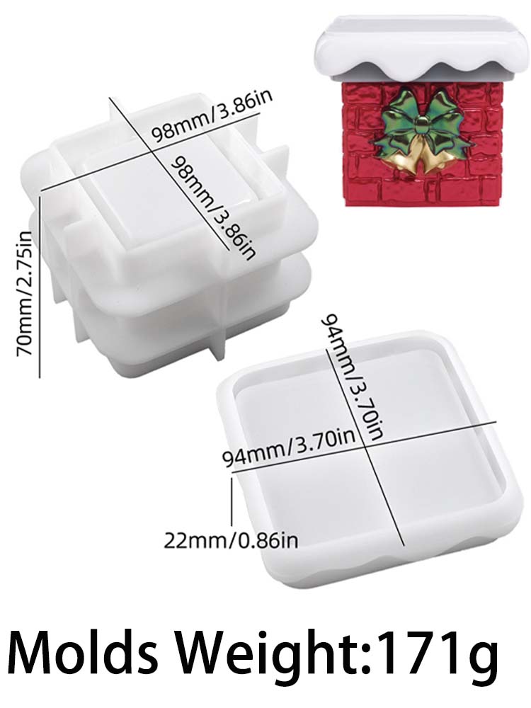 Christmas Snow Capped Chimney Storage Box Silicone Mold DIY Xmas Gift Case Gypsum Molds Concrete Resin Candle Jar Crafts Making
Christmas Snow Capped Chimney Storage Box Silicone Mold DIY Xmas Gift Case Gypsum Molds Concrete Resin Candle Jar Crafts Making
