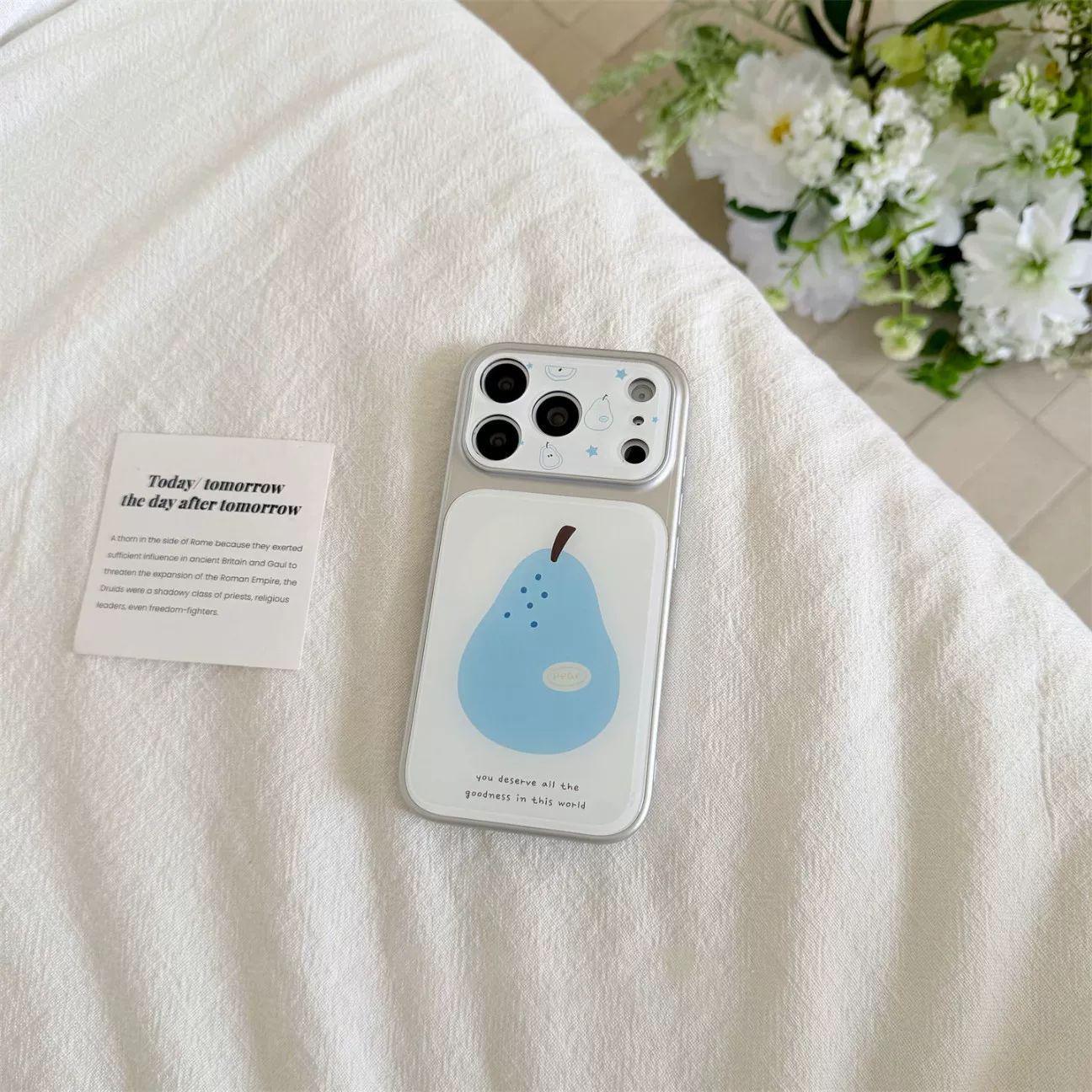 Blue Pear Silicone Case for iPhone 16 Pro Max with Double Electroplated Window iPhone 17
Blue Pear Silicone Case for iPhone 16 Pro Max with Double Electroplated Window iPhone 17