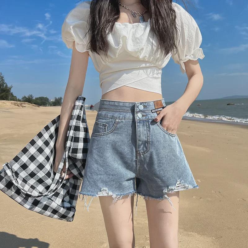 Women s High-Waist Ripped Denim Shorts - Summer 2024 Fashion, Loose Wide-Leg Hot Pants L
Women s High-Waist Ripped Denim Shorts - Summer 2024 Fashion, Loose Wide-Leg Hot Pants L