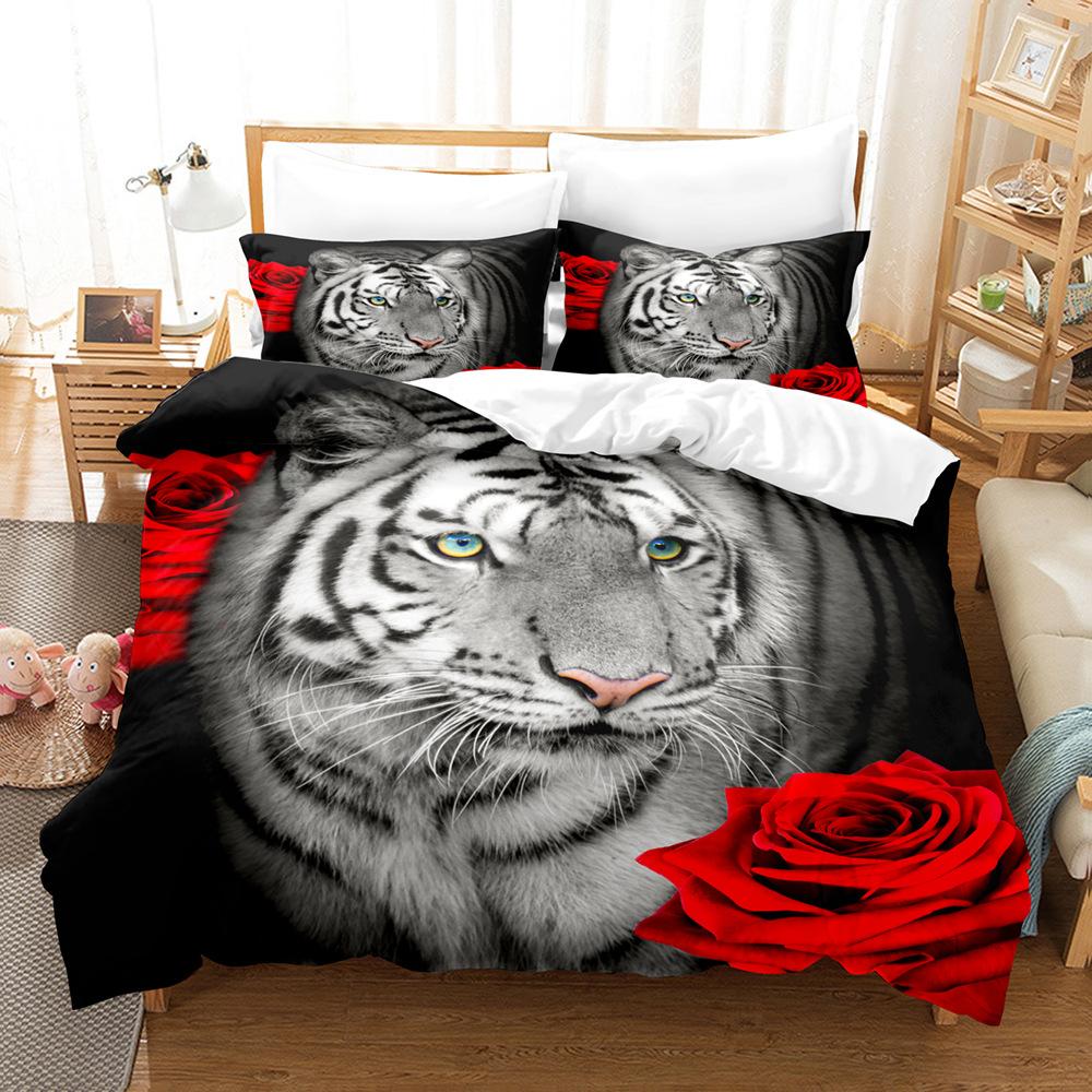 3D Digital Printing Bedding 3D Tiger Printing Three-Piece Set quilt cover 90 * 190 pillowcase 50 * 75 * 1
3D Digital Printing Bedding 3D Tiger Printing Three-Piece Set quilt cover 90 * 190 pillowcase 50 * 75 * 1