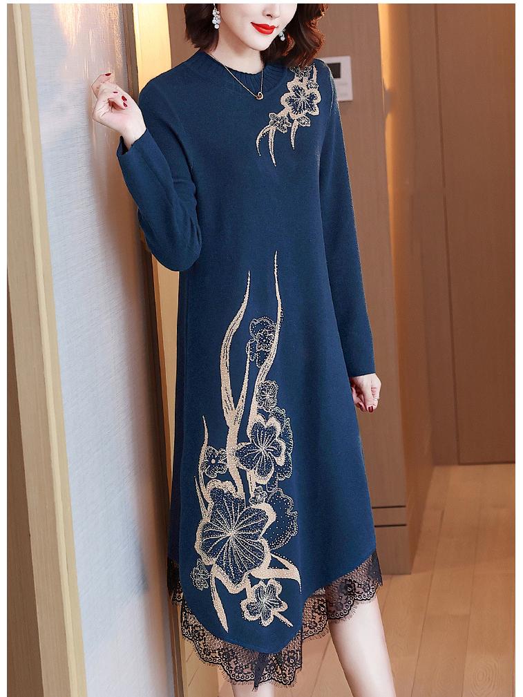 Новое вязаное платье-свитер свободного кроя с кружевом для женщин - Осень/Зима, Большой размер, Дизайн с длинными рукавами Double Extra Large темно-синий
Новое вязаное платье-свитер свободного кроя с кружевом для женщин - Осень/Зима, Большой размер, Дизайн с длинными рукавами Double Extra Large темно-синий