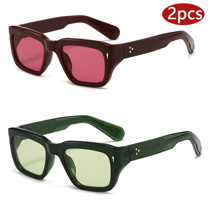 2pcs New Small Square Rivet Colorful Sunglasses Fashion Women Outdoor Casual GradientSun Glasses Personalized Sunscreen Eyewear
2pcs New Small Square Rivet Colorful Sunglasses Fashion Women Outdoor Casual GradientSun Glasses Personalized Sunscreen Eyewear