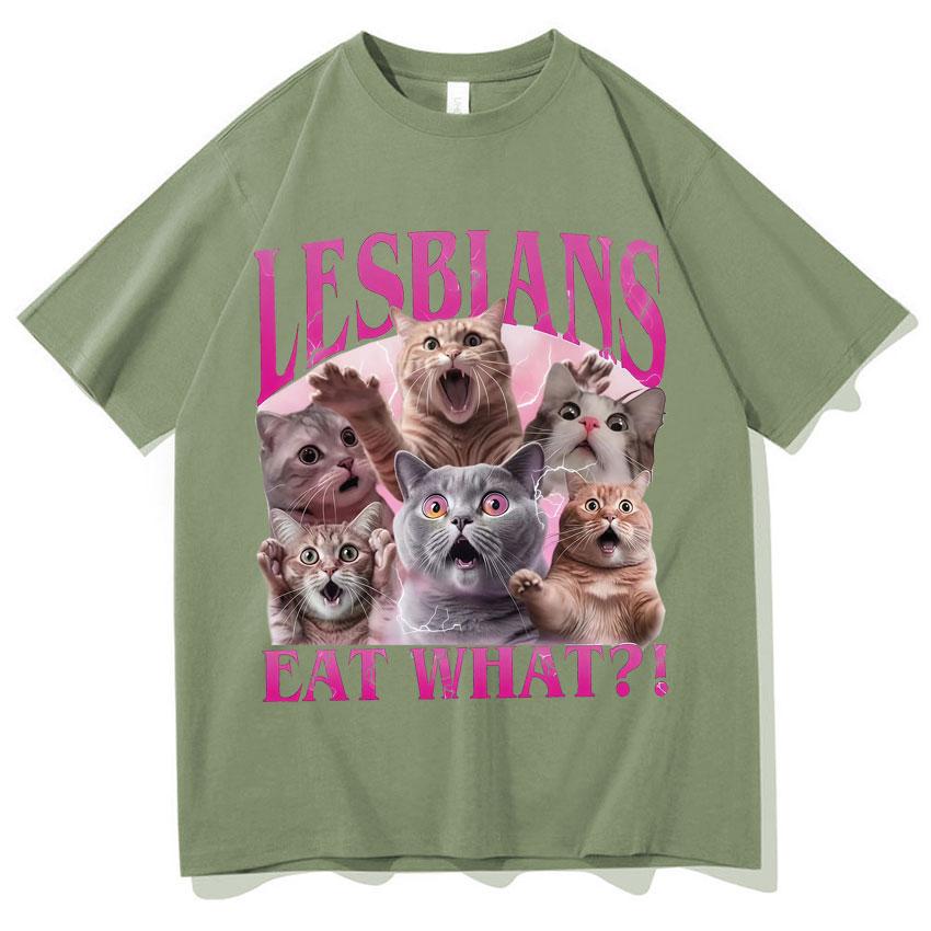Lesbians Eat What Funny Cat Lovers Meme Tide T Shirt Unisexs Women Crewneck Casual Oversized Cozy Short Sleeve Tshirts Streetwear 3XL
Lesbians Eat What Funny Cat Lovers Meme Tide T Shirt Unisexs Women Crewneck Casual Oversized Cozy Short Sleeve Tshirts Streetwear 3XL