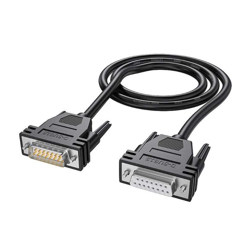 DB15 Female to Male Cable Industrial DB15 Extension Cable Double Shielded Aluminum Foil and Metal Braide Construction
DB15 Female to Male Cable Industrial DB15 Extension Cable Double Shielded Aluminum Foil and Metal Braide Construction