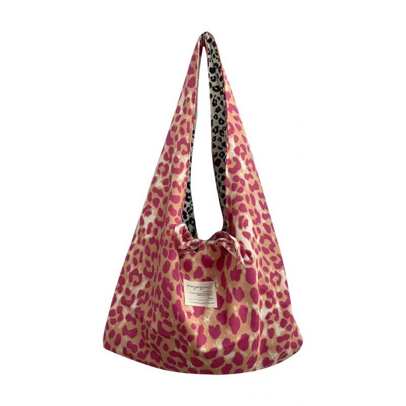 Bidou New Leopard Print Shoulder Messenger Bag Lazy Canvas Bag Versatile Commuter Large Capacity Tote Bag Pink
Bidou New Leopard Print Shoulder Messenger Bag Lazy Canvas Bag Versatile Commuter Large Capacity Tote Bag Pink