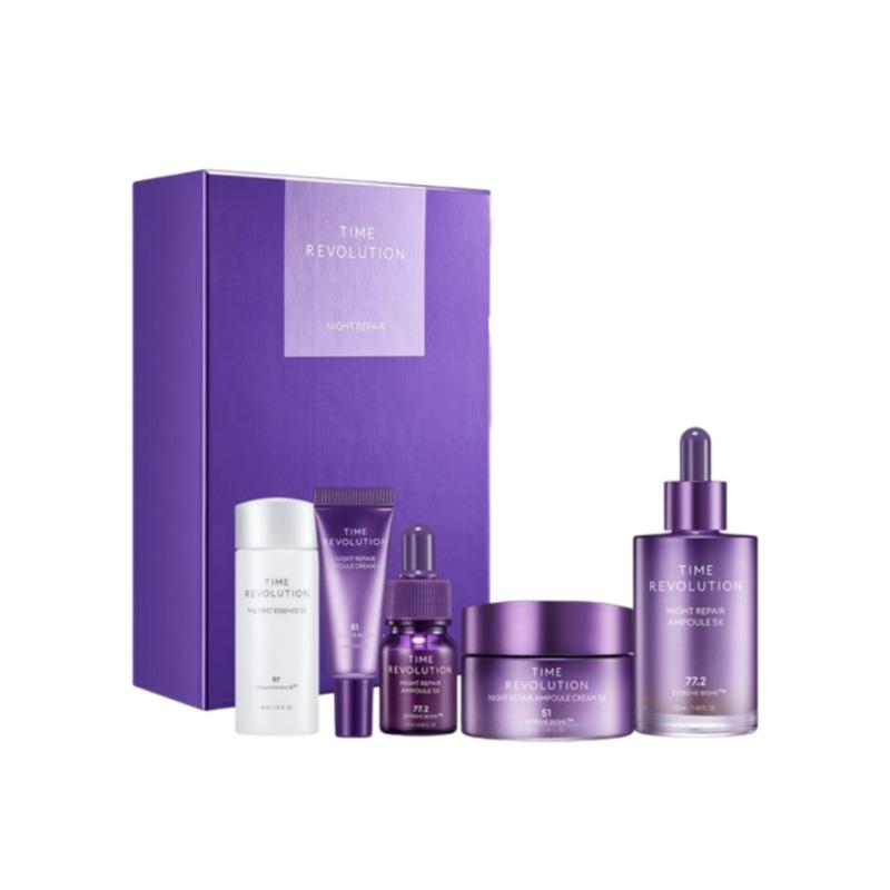 MISSHA Time Revolution Night Repair Special Set (Ampoule 50ml + 10ml / Ampoule Cream 50ml + 10ml / The First Essence 30ml)
MISSHA Time Revolution Night Repair Special Set (Ampoule 50ml + 10ml / Ampoule Cream 50ml + 10ml / The First Essence 30ml)