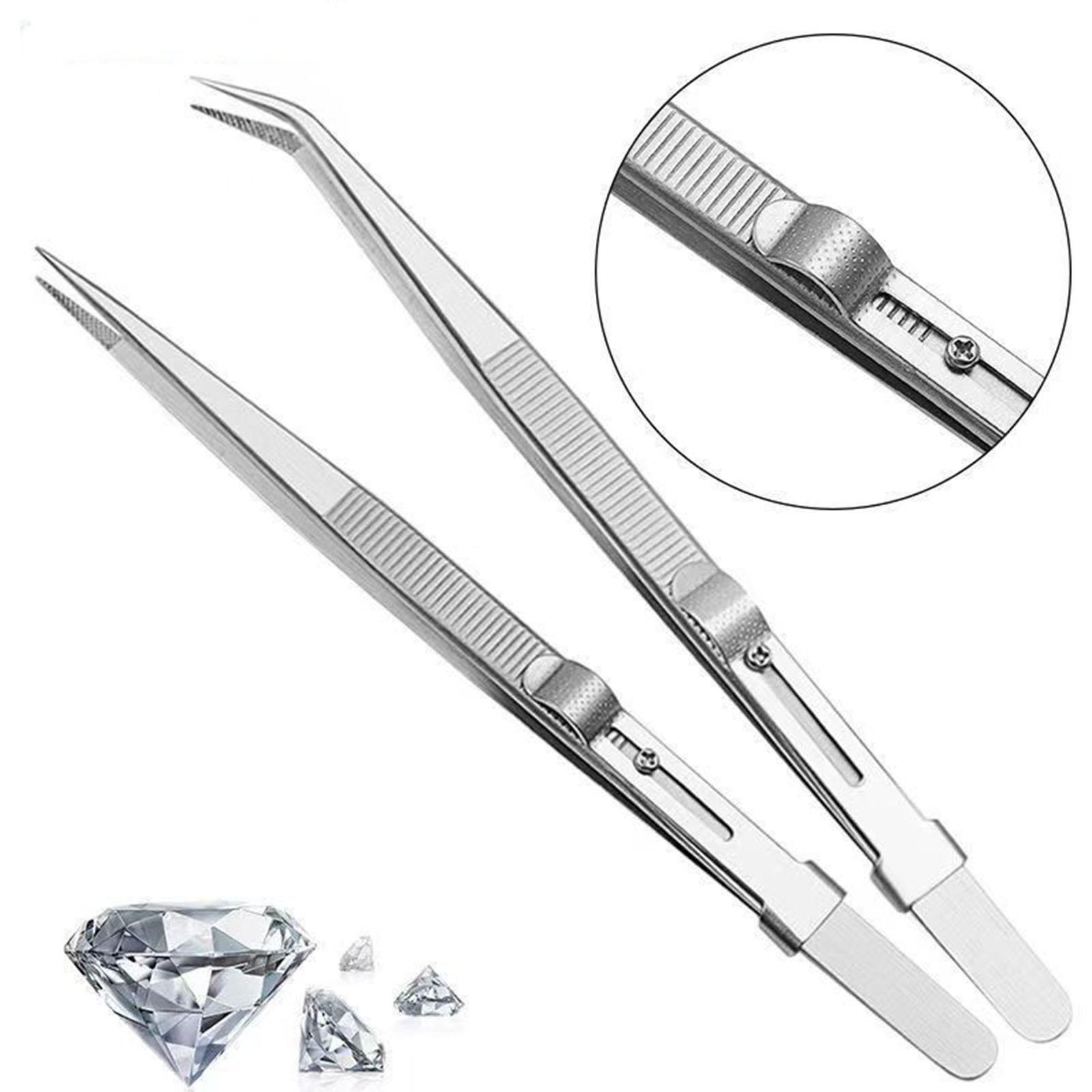 3Pcs Stainless Steel Jewelry Tweezers Set Gemstones and Bead Handling Tools for Jewelers Professional Diamond Holder A
3Pcs Stainless Steel Jewelry Tweezers Set Gemstones and Bead Handling Tools for Jewelers Professional Diamond Holder A