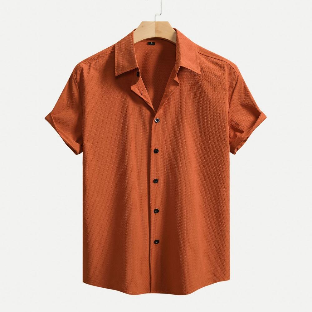 2026 Summer New Men s Short-sleeved Shirt Fashion Casual Loose Comfortable Solid Color Cardigan Lapel Beach Men s Short-sleeved Shirt XXXL помаранчевий
2026 Summer New Men s Short-sleeved Shirt Fashion Casual Loose Comfortable Solid Color Cardigan Lapel Beach Men s Short-sleeved Shirt XXXL помаранчевий