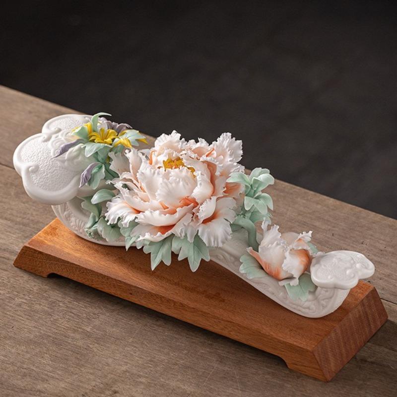 Ceramic Peony Ornaments Luxury Ornament Aesthetic Living Room Table Sculptures Elegant Modern Interior Sculpture Home Decoration
Ceramic Peony Ornaments Luxury Ornament Aesthetic Living Room Table Sculptures Elegant Modern Interior Sculpture Home Decoration