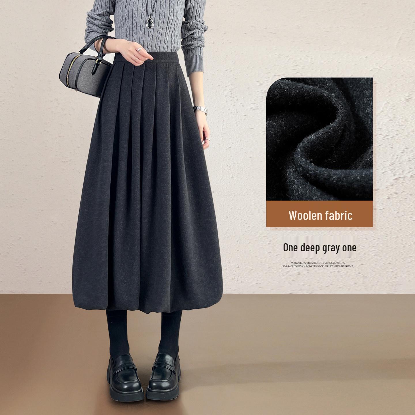 Woolen High-Waist Tulip Skirt for Women - A-line Autumn/Winter Slim Fit S темно-сірий
Woolen High-Waist Tulip Skirt for Women - A-line Autumn/Winter Slim Fit S темно-сірий