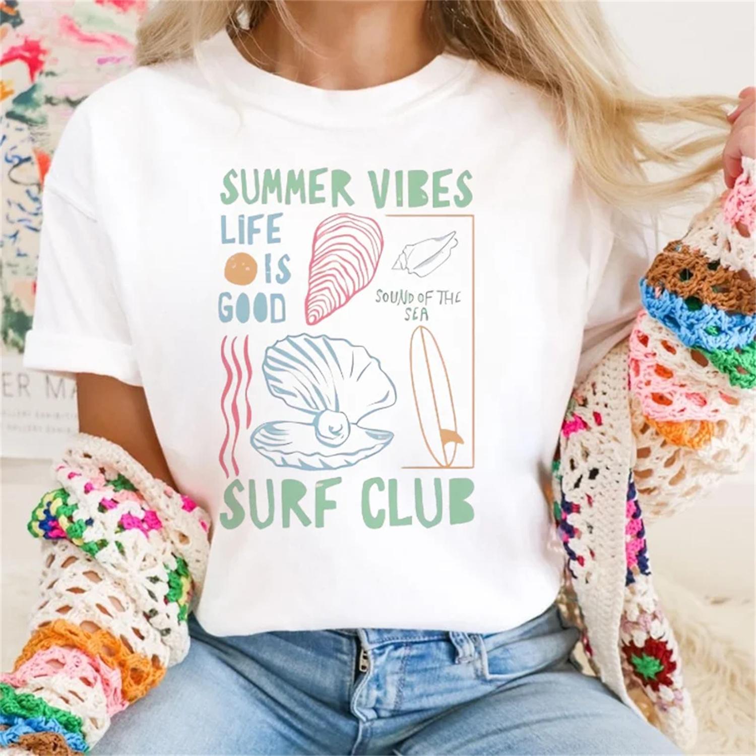 Surfing Club Women s Short Sleeved O-Neck Fashion Printed Pattern T-Shirt Summer Versatile Women s Casual Style Basic T-Shirt XXXXXL білий
Surfing Club Women s Short Sleeved O-Neck Fashion Printed Pattern T-Shirt Summer Versatile Women s Casual Style Basic T-Shirt XXXXXL білий
