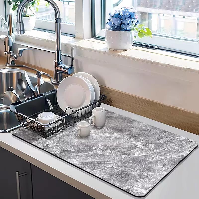 Диатомитовый абсорбирующий противоскользящий коврик для кухонной столешницы, быстросохнущий коврик для слива кофе; подставка для сушки посуды подставка для кухни 40x60cm
Диатомитовый абсорбирующий противоскользящий коврик для кухонной столешницы, быстросохнущий коврик для слива кофе; подставка для сушки посуды подставка для кухни 40x60cm