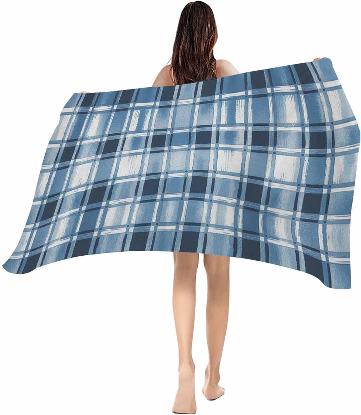 Beach Towel Red Buffalo Plaid Bath Pool Towels Watercolor Check Stripes Soft Absorbent Beach Towel Lightweight Large Quick Dry W30*H60(CM)
Beach Towel Red Buffalo Plaid Bath Pool Towels Watercolor Check Stripes Soft Absorbent Beach Towel Lightweight Large Quick Dry W30*H60(CM)