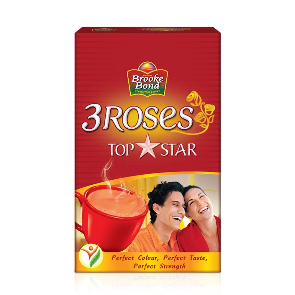 Brooke Bond 3 Roses Topstar, 500 Grams, Pack Of 1 - Assam, Loose Leaf
Brooke Bond 3 Roses Topstar, 500 Grams, Pack Of 1 - Assam, Loose Leaf