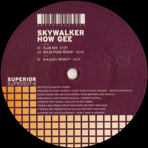 12inch Record SKYWALKER - How Gee SUPR05076 Superior 2002 Germany Dance & Electronica Used
12inch Record SKYWALKER - How Gee SUPR05076 Superior 2002 Germany Dance & Electronica Used