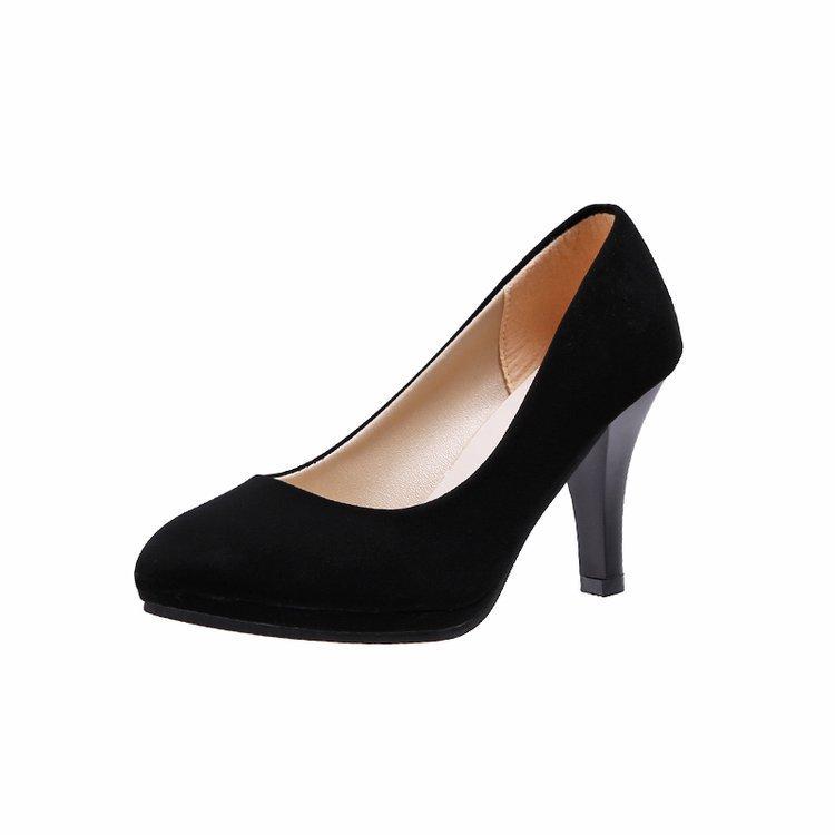 8Cm shallow mouth round head work shoes women s black professional high heels comfortable soft leather commuter shoes large size 41-42 40
8Cm shallow mouth round head work shoes women s black professional high heels comfortable soft leather commuter shoes large size 41-42 40