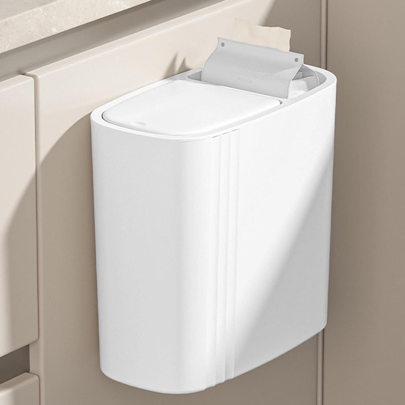 Bathroom Trash Can Small Compact Slim Garbage Bin for Home Laundry Household белый
Bathroom Trash Can Small Compact Slim Garbage Bin for Home Laundry Household белый