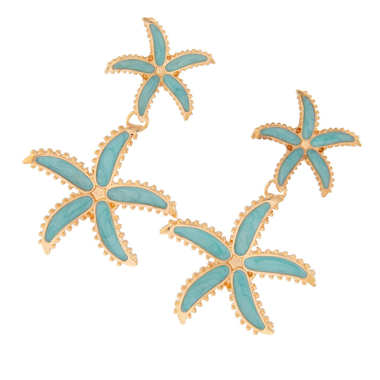 Fashionable Alloy Blue Color Starfishes Drop Earrings Flower Pendant Piercing Ear Accessory for Parties and Gatherings 1
Fashionable Alloy Blue Color Starfishes Drop Earrings Flower Pendant Piercing Ear Accessory for Parties and Gatherings 1
