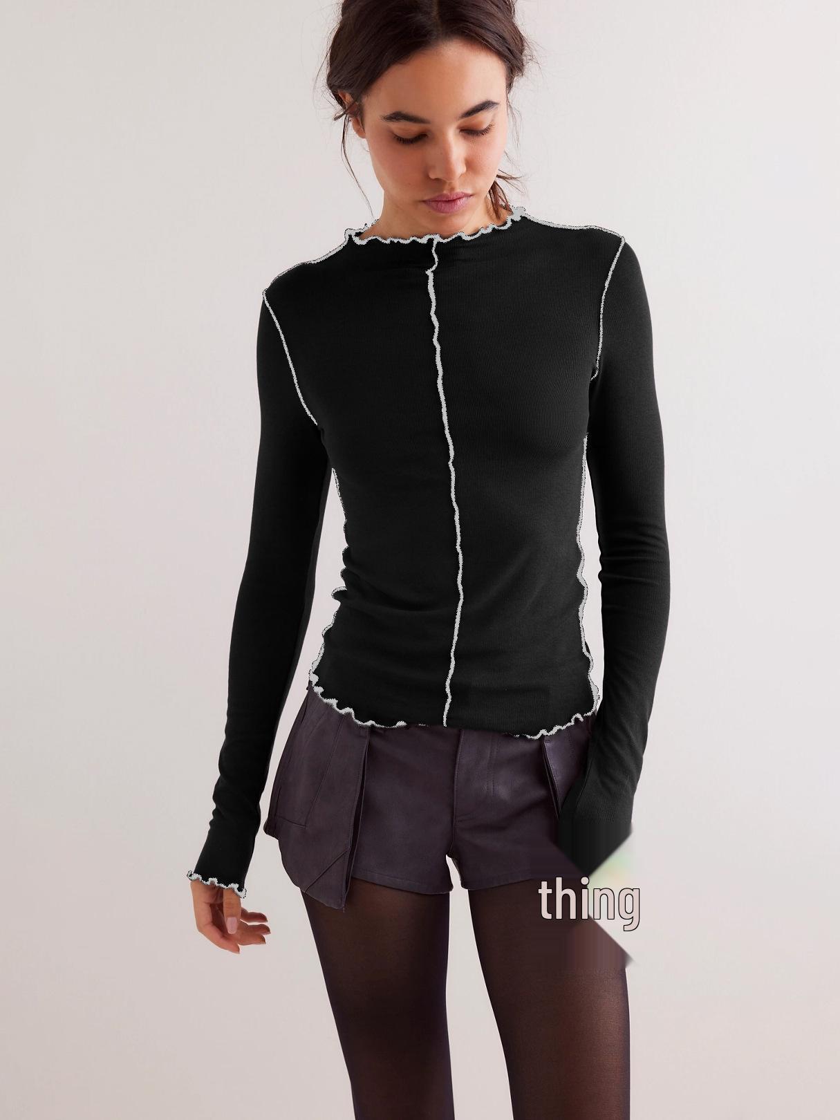 Early Autumn Slim Fit Long Sleeve T-shirt with Contrast Rolled Hem and Half-High Neck – Versatile, Trendy Style. L чорний
Early Autumn Slim Fit Long Sleeve T-shirt with Contrast Rolled Hem and Half-High Neck – Versatile, Trendy Style. L чорний