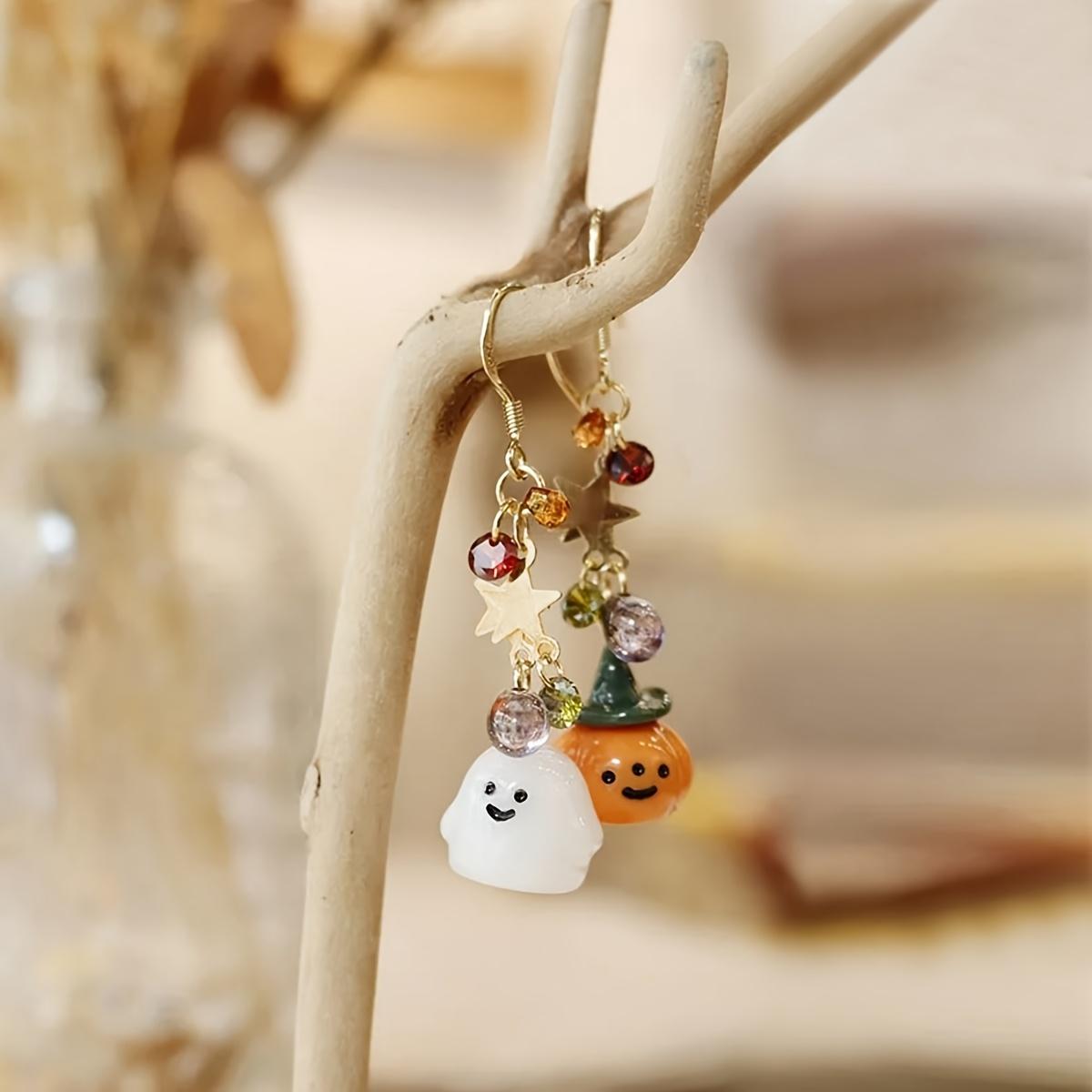 Cute Halloween Dangle Earrings for Women Cartoon Ghost Pumpkin Star Asymmetrical Long Tassel Earrings Party Statement Jewelry WHITE
Cute Halloween Dangle Earrings for Women Cartoon Ghost Pumpkin Star Asymmetrical Long Tassel Earrings Party Statement Jewelry WHITE
