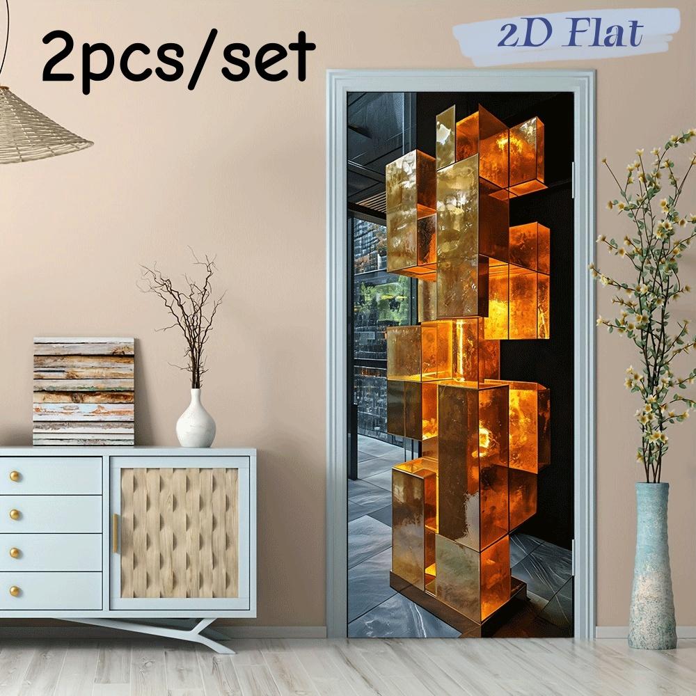 2pcs modern light luxury amber gold square wall stickers, simple geometric light and shadow effects, home soft decoration (as the picture,38.5x200cmx2)
2pcs modern light luxury amber gold square wall stickers, simple geometric light and shadow effects, home soft decoration (as the picture,38.5x200cmx2)