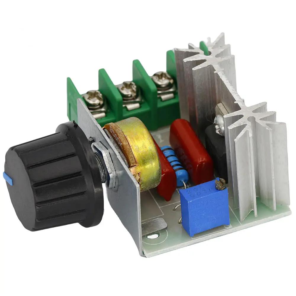 AC 220V 2000W PMW Регулятор швидкості двигуна 25A SCR Регулятор напруги Диммер Диммер Термостат Електронний модуль регулятора напруги
AC 220V 2000W PMW Регулятор швидкості двигуна 25A SCR Регулятор напруги Диммер Диммер Термостат Електронний модуль регулятора напруги