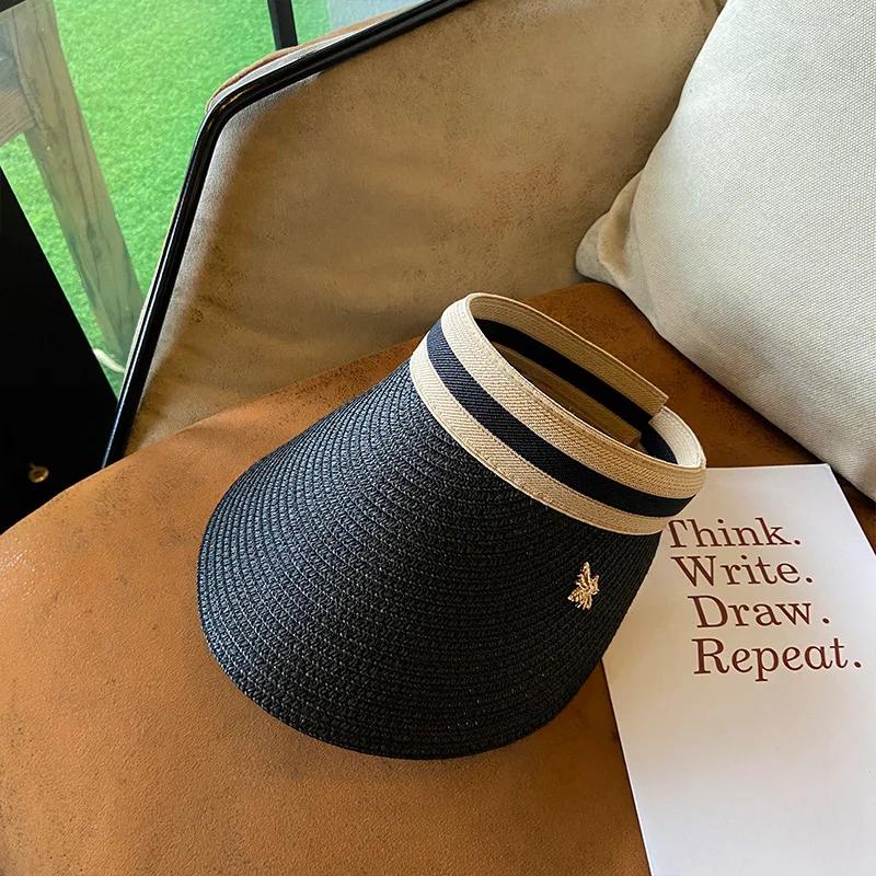 Women s Straw Braided Summer Hat Wide Brim Beach Sun Hat Boho Woven Face Sunshade Cap Fashion Adjustable чорний
Women s Straw Braided Summer Hat Wide Brim Beach Sun Hat Boho Woven Face Sunshade Cap Fashion Adjustable чорний