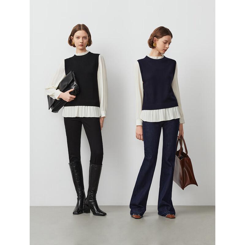 Langzi Элегантный вязаный свитер из чистой шерсти с дизайном «два в одном» S
Langzi Элегантный вязаный свитер из чистой шерсти с дизайном «два в одном» S