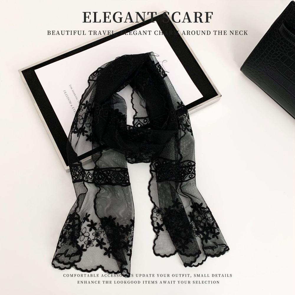 Ribbon Long Scarves Thin Flower Scarf Elegant Embroidery Lace Scarf Outdoor
Ribbon Long Scarves Thin Flower Scarf Elegant Embroidery Lace Scarf Outdoor