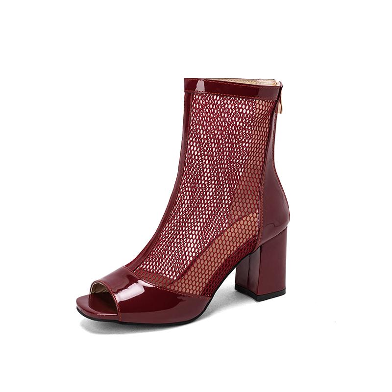 Женские крутые ботильоны на высоком каблуке, весенне-летняя новинка, на толстом каблуке, большого размера, сетчатые ботильоны с открытым носком 50
Женские крутые ботильоны на высоком каблуке, весенне-летняя новинка, на толстом каблуке, большого размера, сетчатые ботильоны с открытым носком 50