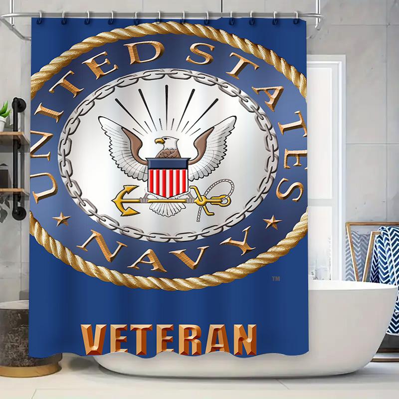 United States Navy Blue Shower Curtain With Golden Rope Military Decor Waterproof Fabric For Bathroom Veteran Edition (180X240Cm W60H190(CM)-1 Pcs
United States Navy Blue Shower Curtain With Golden Rope Military Decor Waterproof Fabric For Bathroom Veteran Edition (180X240Cm W60H190(CM)-1 Pcs