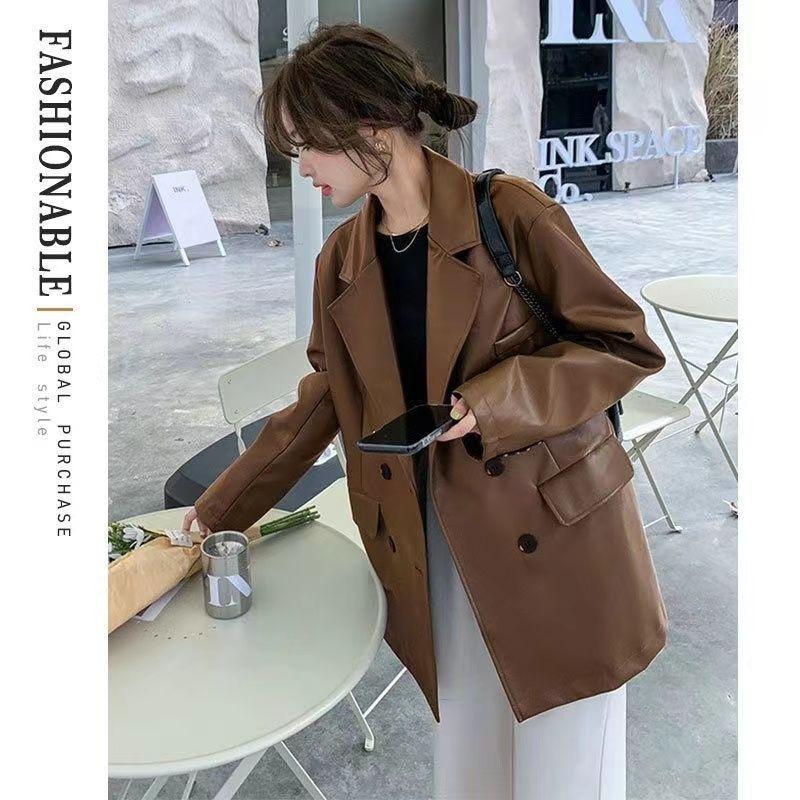 Черный утолщенный кожаный пиджак-блейзер женский осенне-зимний новый кожаный мотоциклетный наряд женский пиджак пальто XL 125-72.5 kg
Черный утолщенный кожаный пиджак-блейзер женский осенне-зимний новый кожаный мотоциклетный наряд женский пиджак пальто XL 125-72.5 kg