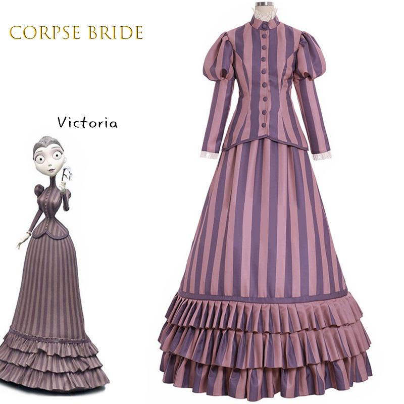 Костюм трупа невесты Виктории Эверглот, такой же, как в фильме, полосатое платье, наряд на Хэллоуин L
Костюм трупа невесты Виктории Эверглот, такой же, как в фильме, полосатое платье, наряд на Хэллоуин L