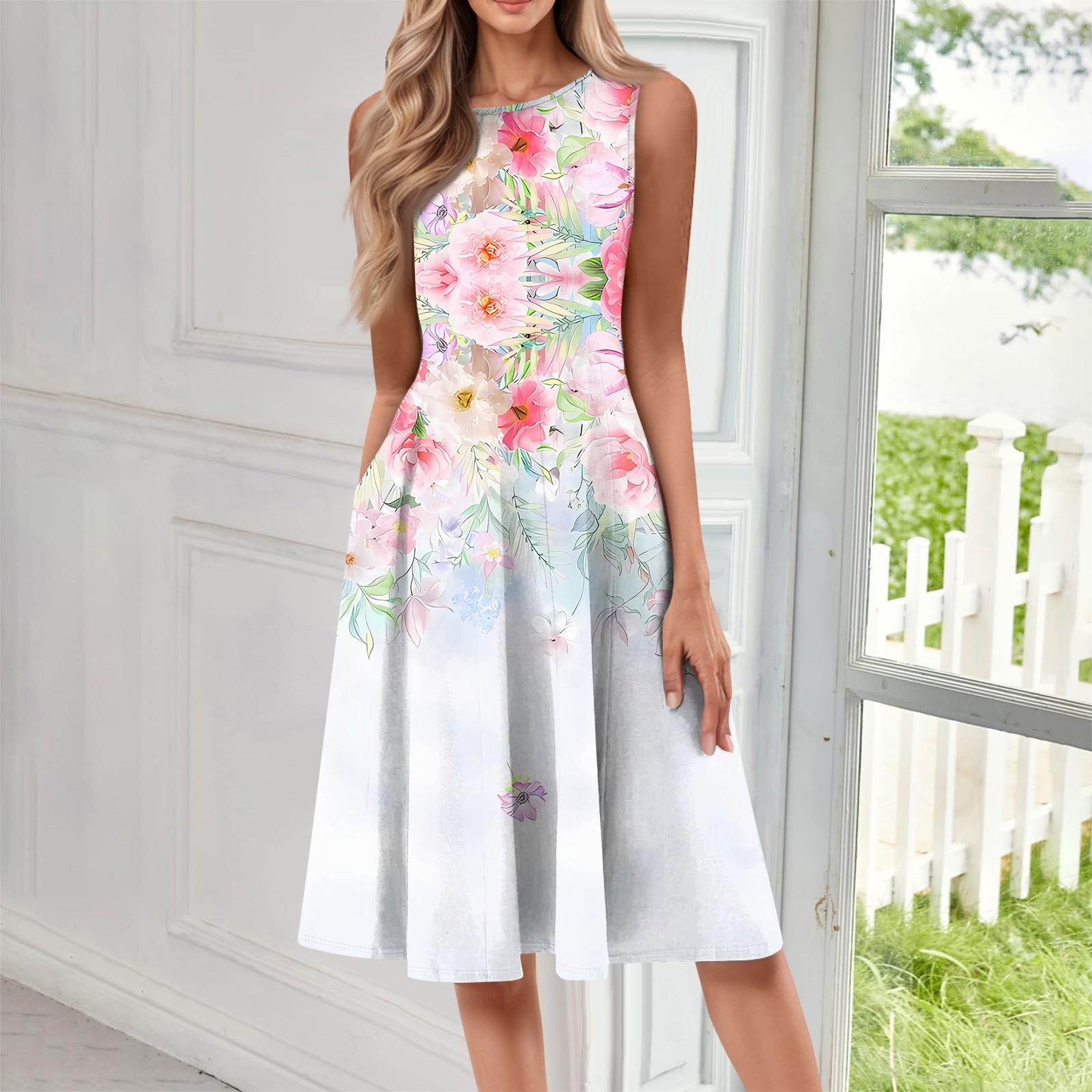 Жіноча повсякденна та модна сукня середньої довжини без рукавів із принтом із круглим вирізом XXXL рожевий
Жіноча повсякденна та модна сукня середньої довжини без рукавів із принтом із круглим вирізом XXXL рожевий