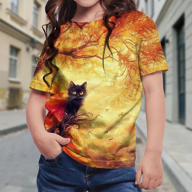 Girls 3D Graphic Cat T shirt Tee Short Sleeve Summer Spring Fashion Basic Kids 4-12 Years Crew Neck Outdoor Casual Daily Regular Fit 110cm
Girls 3D Graphic Cat T shirt Tee Short Sleeve Summer Spring Fashion Basic Kids 4-12 Years Crew Neck Outdoor Casual Daily Regular Fit 110cm