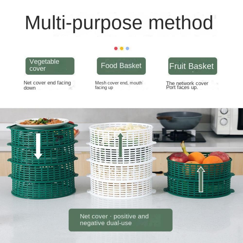 Multipurpose Storage Tray Food Cover Outside Draining Basket New Draining Basket Table white-3 layers
Multipurpose Storage Tray Food Cover Outside Draining Basket New Draining Basket Table white-3 layers